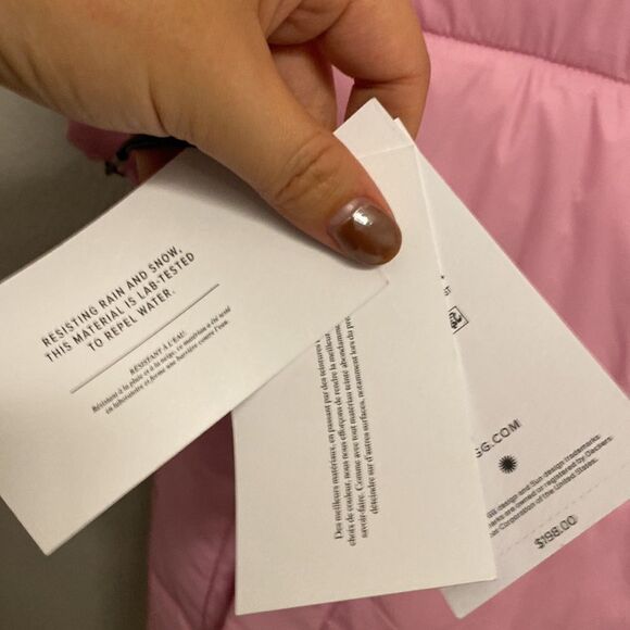 NWT-UGG-Light pink/hot pink-reversible Sydnee puffer vest- oversized-Size large - Picture 7 of 15